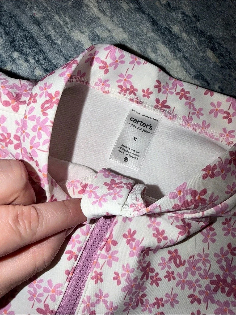 4T Carter's Floral Rashguard Pink & White Baby NWT Swimwear